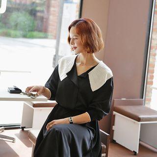 Capelet Silky Long Dress
