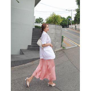 Short-sleeve Longline Blazer