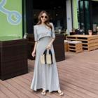 Set: Dip-back Top + Spaghetti-strap Dress