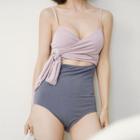Twisted Tie-side Ribbed Swimsuit