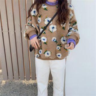 Floral Applique Sweatshirt