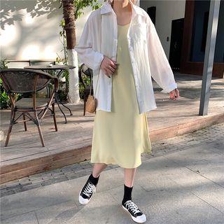 Long-sleeve Shirt / Suspender Skirt