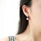 18k Rose Gold Plated Alloy Square Earring As Shown In Figure - One Size