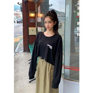 Letter Print Crop T-shirt