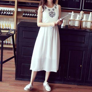 Couple Matching Print Short-sleeve T-shirt / Sleeveless Dress