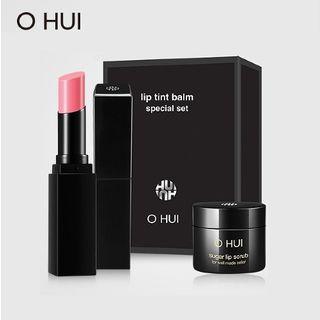O Hui - Lip Tint Balm T10 Set: Lip Tint Balm T10 + Sugar Lip Scrub 1pc 2pcs
