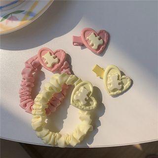 Bear Heart Hair Clip / Hair Tie