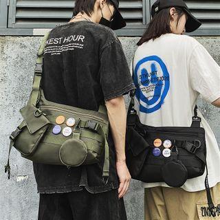 Set: Zip Crossbody Bag + Flap Pouch + Round Purse