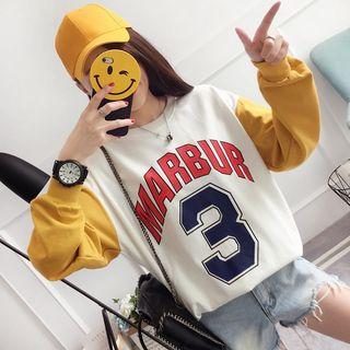 Print Panel Long-sleeve Sweatshirt