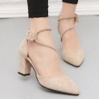 Block-heel Pointed Sandals