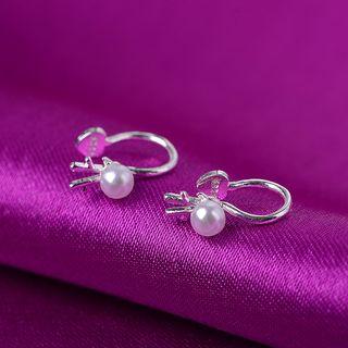Faux Pearl Ear Cuff 1 Pair - 138 - One Size