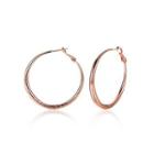 Simple Fashion Plated Rose Gold Geometric Round Earrings Rose Gold - One Size