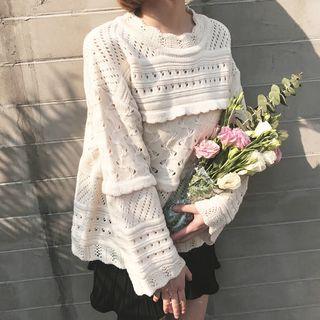 Tiered Crochet Knit Top