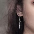 Alloy Bar Chained Earring