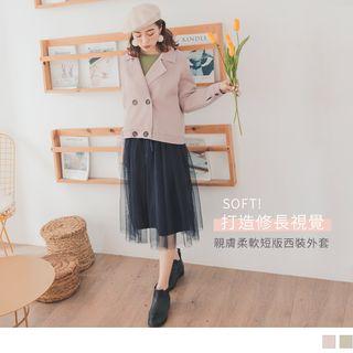 Double Breast Cropped Blazer