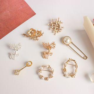 Faux Pearl / Alloy Brooch Pin (various Designs)