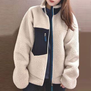 Fleece Zipped Jacket Light Almond - One Size