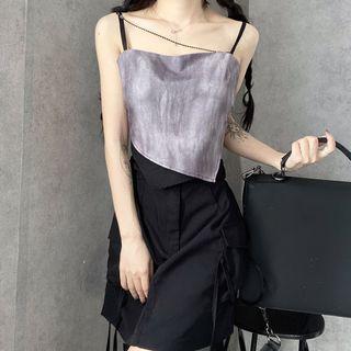 Mock Two-piece Asymmetrical Camisole Top