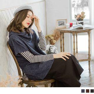 Short Sleeve Cowl-neck Top