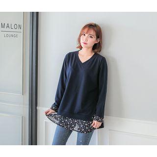 Floral-detail Pullover With Scarf