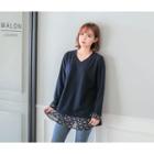 Floral-detail Pullover With Scarf