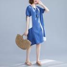 Plain Round-neck Medium Maxi Dress