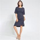 Short-sleeve Band-back Dress