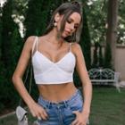 Embroidered Plain Camisole Top