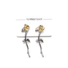 Rose Stud Earring As Shown In Figure - One Size