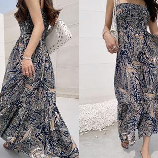 Smock Paisley Long Sundress