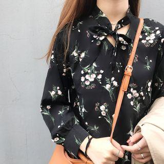 Floral Loose-fit Chiffon Dress