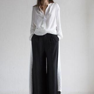 Plain Slit Midi Shirtdress