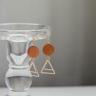 Triangle Drop Earring 1 Pair - Er1541 - Brown - One Size