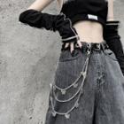Butterfly Layered Alloy Jeans Chain