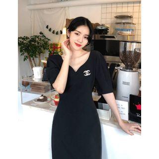 Dali Hotel Sweetheart-neck Long Sheath Dress