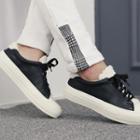 Platform Fleece-trim Sneakers