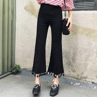 Boot-cut Tasseled Pants