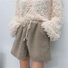 High Waist Fleece Shorts
