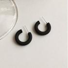 Mini Open Hoop Earring 1 Pair - Black - One Size