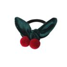 Velvet Cherry Hair Tie As Shown In Figure - One Size