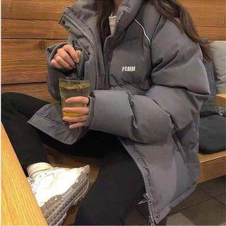 Long Sleeve Lettering Padded Jacket
