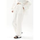 Drawstring Wide-leg Pants Ivory - One Size