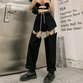 Detachable Cargo Pants / Cropped Tank Top / Set