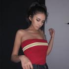 Colorblock Knit Tube Top