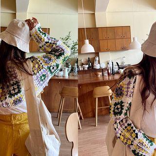 Motif-crochet Bolero Green - One Size