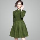 Traditional Chinese Long-sleeve A-line Mini Dress
