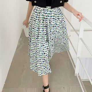 Print Dot A-line Skirt