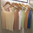 Plain Sleeveless Slim-fit Tank Top