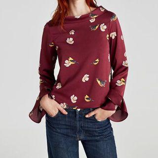 Ruffle Sleeve Floral Top