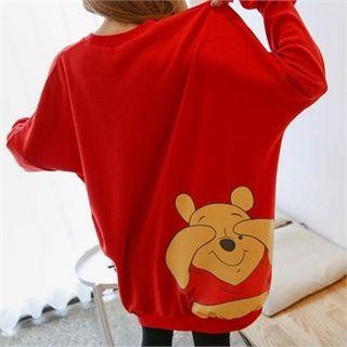 Winnie The Pooh Print Long Pullover
